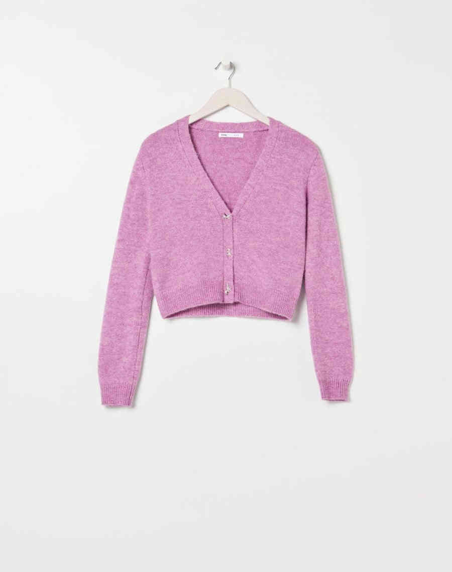 Кликните для увеличения изображения Розовый джемпер на пуговицах, изображение 4