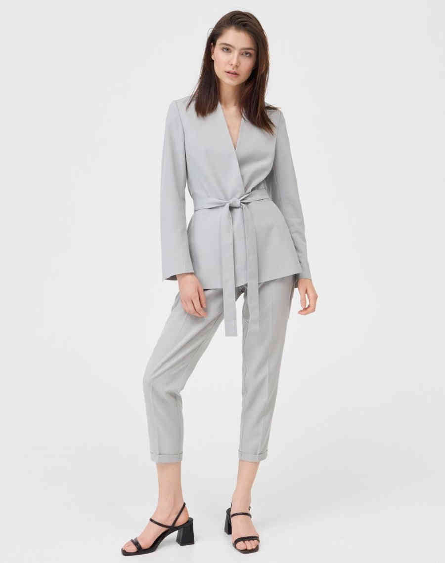 Кликните для увеличения изображения Светло-серый пиджак из органического хлопка, изображение 3