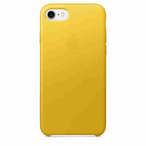 Кожаный чехол для iPhone 7, ярко-жёлтый цвет