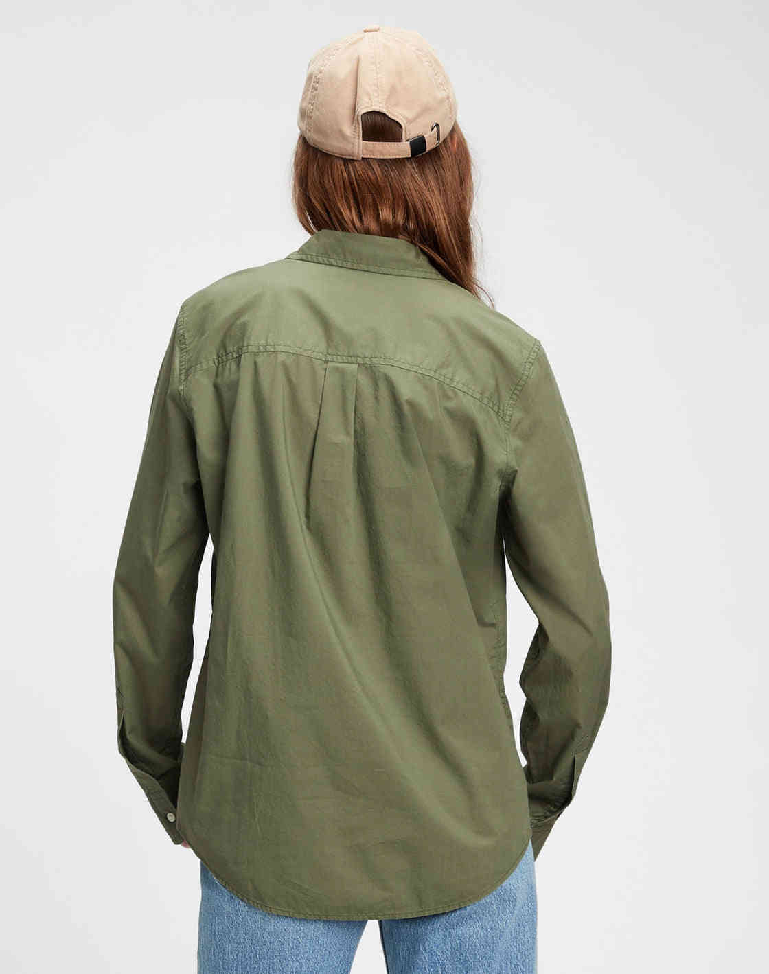 Кликните для увеличения изображения Зеленая джинсовая рубашка в стиле вестерн, изображение 2