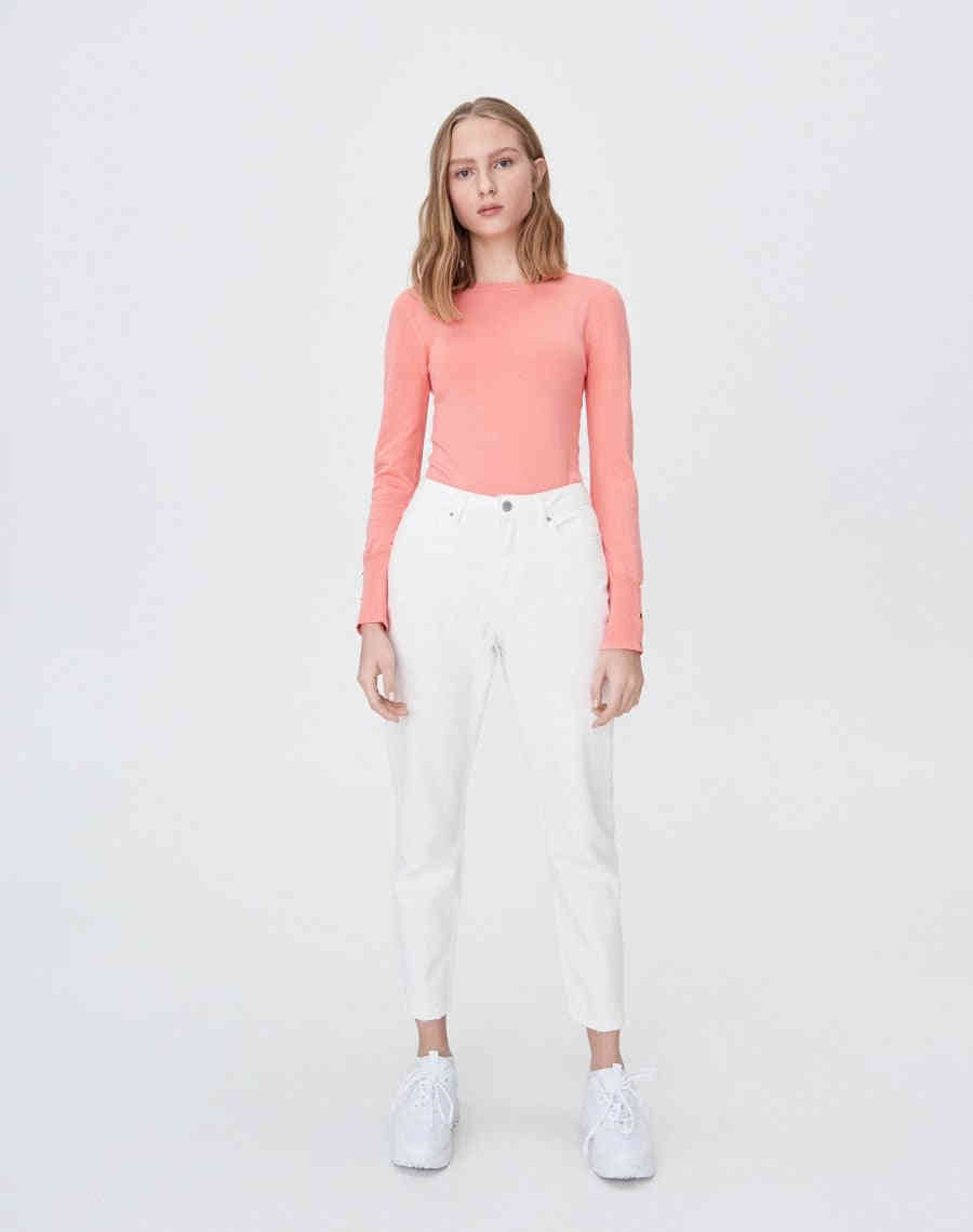 Кликните для увеличения изображения Легкий приталенный розовый джемпер, изображение 2